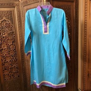 Kameez tunic Kurta sky blue and lavender like new